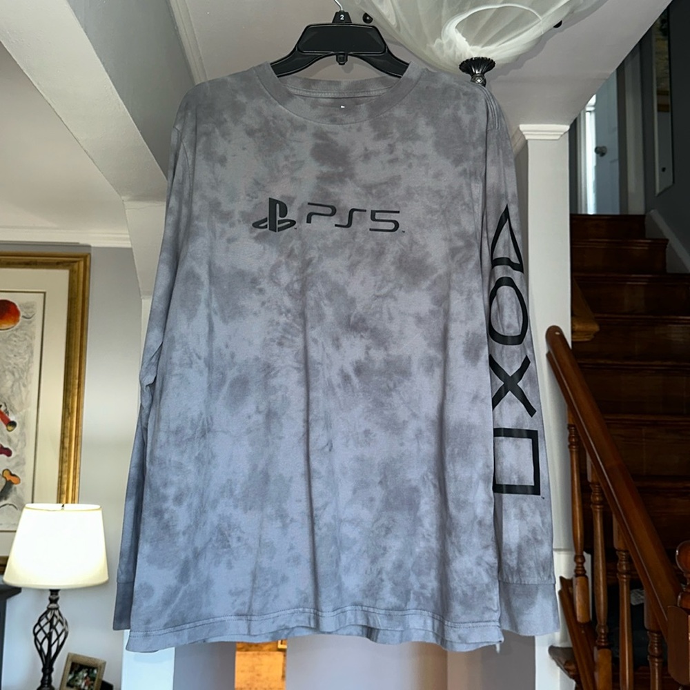 PS5 Tie Dyed Long Sleeve Shirt Sz L